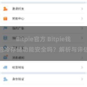 Bitpie官方 Bitpie钱包冷存储功能安全吗？解析与评估