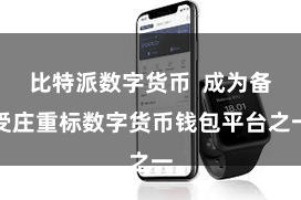 比特派数字货币  成为备受庄重标数字货币钱包平台之一