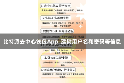 比特派去中心钱包App  建树用户名和密码等信息