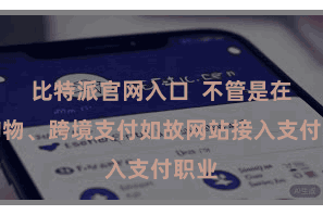 比特派官网入口  不管是在线购物、跨境支付如故网站接入支付职业