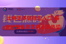 比特派多链钱包入口  解决好钱包就显得至关热切